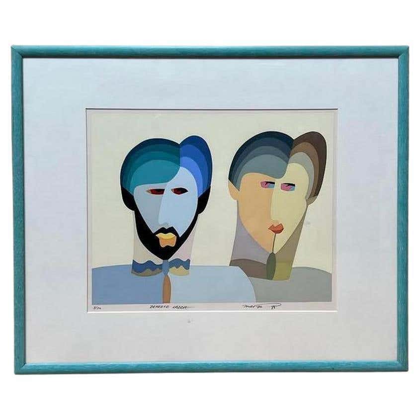 "Bearded Laddie" Cubist Lithograph by Marso