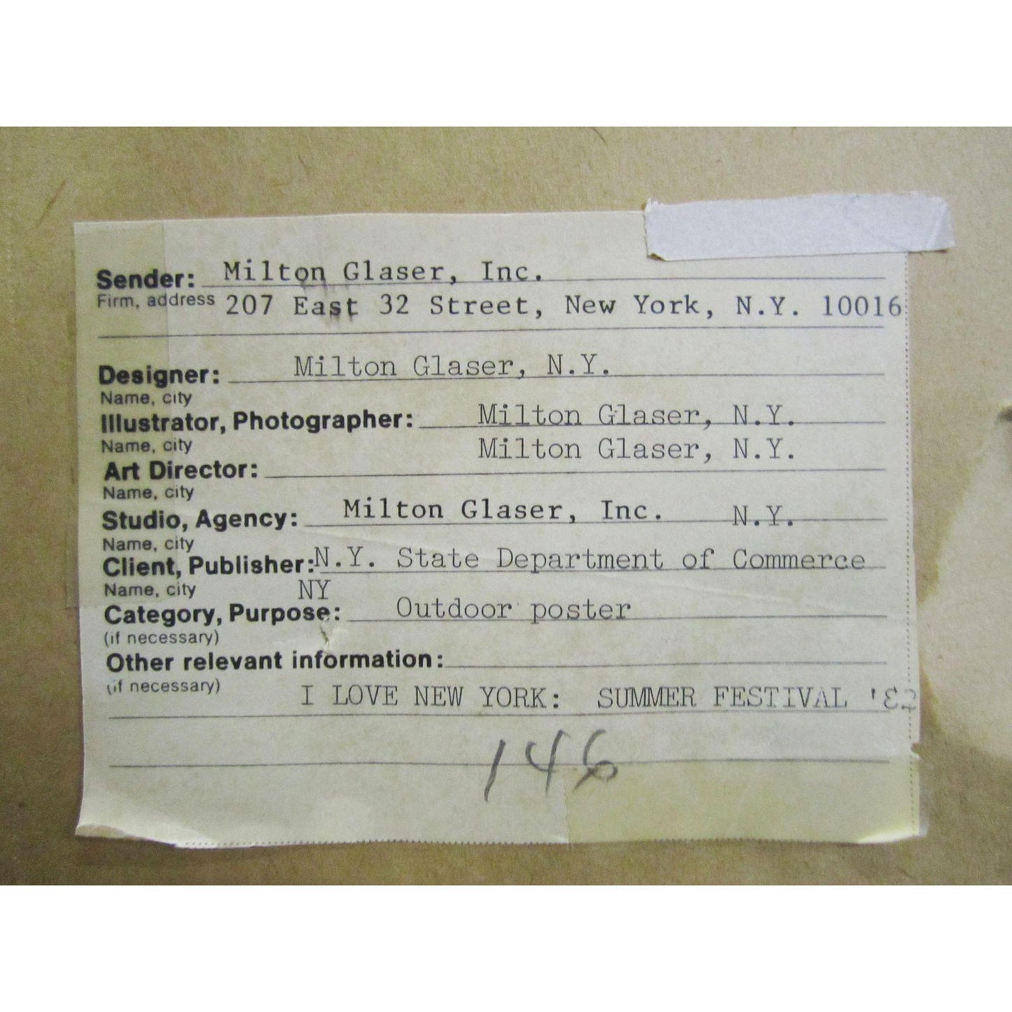 Original 1982 Modern Poster by Milton Glaser