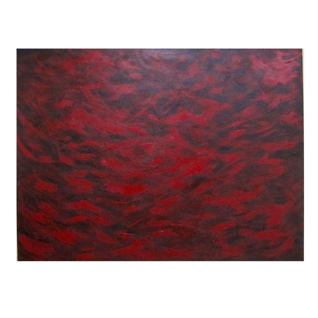 Feathery Red Abstract Painting