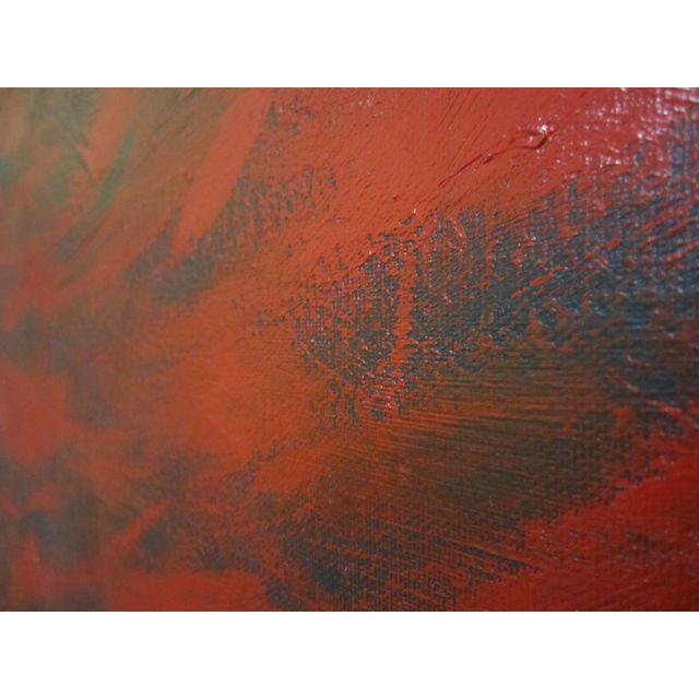 Feathery Red Abstract Painting