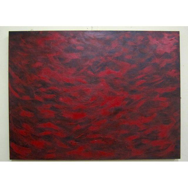 Feathery Red Abstract Painting